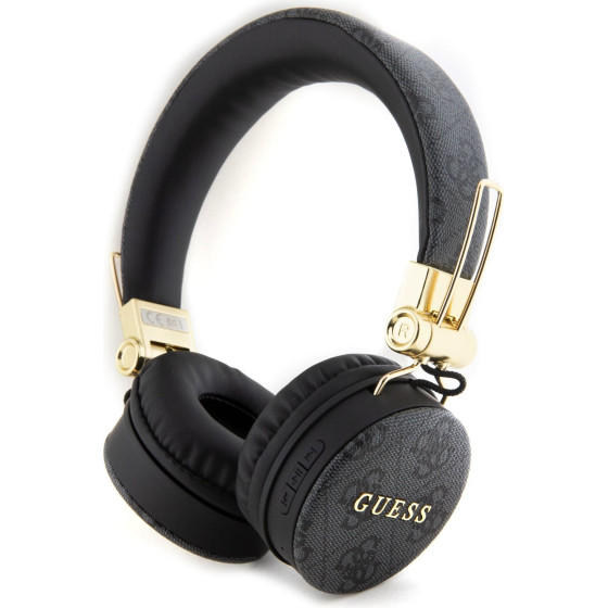 GUESS PU Leather 4G Metal Logo Wireless Headphone Black - (GUBH704GEMK)