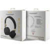 GUESS PU Leather 4G Metal Logo Wireless Headphone Black - (GUBH704GEMK)