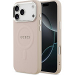 GUESS PU Saffiano MagSafe Case for iPhone 17 Pro Pink - (GUHMP17LPSAREGSP)