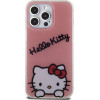 Hello Kitty IML Daydreaming Logo Case for iPhone 13 Pro Pink - (HKHCP13LHKDSP)