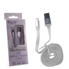 IPHONE 5 FLAT ALUMINIUM 6MM USB 2.1A ����.-DATA 1M SILVER IOS10