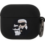 Karl Lagerfeld 3D Logo NFT Karl and Choupette Silicone Case for AirPods 3 Black - (KLA3RUNKC)