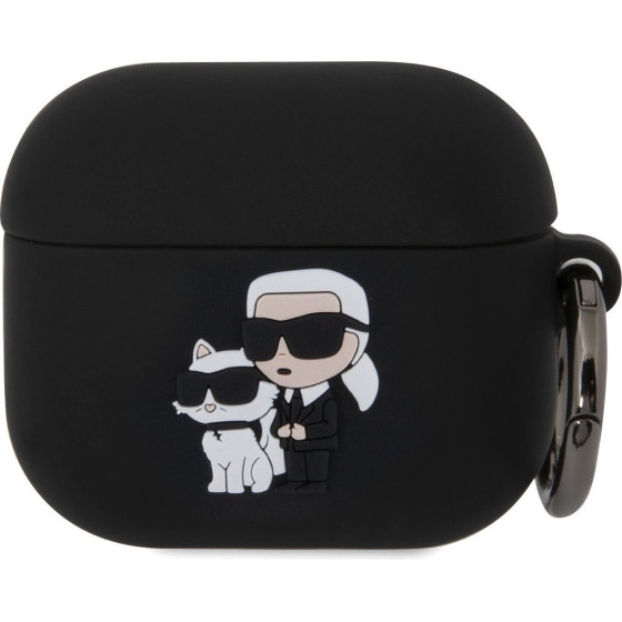 Karl Lagerfeld 3D Logo NFT Karl and Choupette Silicone Case for AirPods 3 Black - (KLA3RUNKC)