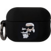 Karl Lagerfeld 3D Logo NFT Karl and Choupette Silicone Case for AirPods Pro 2 Black - (KLAP2RUNKC)
