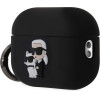 Karl Lagerfeld 3D Logo NFT Karl and Choupette Silicone Case for AirPods Pro 2 Black - (KLAP2RUNKC)