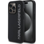 Karl Lagerfeld 3D Rubber Glitter Logo Case for iPhone 13 Pro Black - (KLHCP13LRBKGVCK)