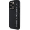 Karl Lagerfeld 3D Rubber Glitter Logo Case for iPhone 14 Pro Black - (KLHCP14LRBKGVCK)