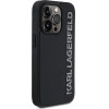 Karl Lagerfeld 3D Rubber Glitter Logo Case for iPhone 14 Pro Black - (KLHCP14LRBKGVCK)