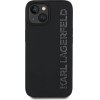 Karl Lagerfeld 3D Rubber Glitter Logo Case for iPhone 15 Black - (KLHCP15SRBKGVCK)