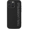 Karl Lagerfeld 3D Rubber Glitter Logo Case for iPhone 15 Pro Max Black - (KLHCP15XRBKGVCK)