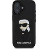 Karl Lagerfeld 3D Rubber Ikonik Case for iPhone 16 Black - (KLHCP16S3DRKINK)