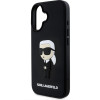 Karl Lagerfeld 3D Rubber Ikonik Case for iPhone 16 Black - (KLHCP16S3DRKINK)