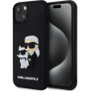 Karl Lagerfeld 3D Rubber Karl and Choupette Case for iPhone 13 Black - (KLHCP13M3DRKCNK)