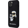 Karl Lagerfeld 3D Rubber Karl and Choupette Case for iPhone 13 Black - (KLHCP13M3DRKCNK)