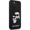 Karl Lagerfeld 3D Rubber Karl and Choupette Case for iPhone 13 Black - (KLHCP13M3DRKCNK)