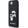 Karl Lagerfeld 3D Rubber Karl and Choupette Case for iPhone 16e Black - (KLHCPSE43DRKCNK)