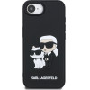 Karl Lagerfeld 3D Rubber Karl and Choupette Case for iPhone 16e Black - (KLHCPSE43DRKCNK)