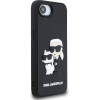 Karl Lagerfeld 3D Rubber Karl and Choupette Case for iPhone 16e Black - (KLHCPSE43DRKCNK)