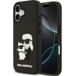 Karl Lagerfeld 3D Rubber Karl and Choupette Case for iPhone 17 Black - (KLHCP17S3DRKCNK)
