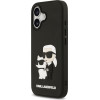 Karl Lagerfeld 3D Rubber Karl and Choupette Case for iPhone 17 Black - (KLHCP17S3DRKCNK)