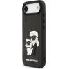 Karl Lagerfeld 3D Rubber Karl and Choupette Case for iPhone Air Black - (KLHCP17M3DRKCNK)