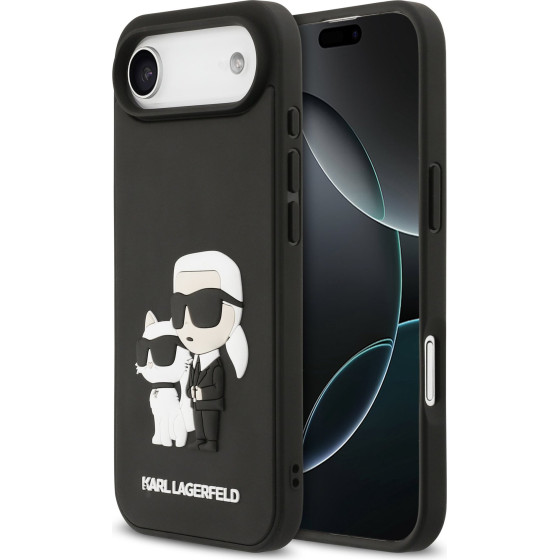 Karl Lagerfeld 3D Rubber Karl and Choupette Case for iPhone Air Black - (KLHCP17M3DRKCNK)