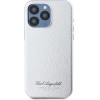 Karl Lagerfeld Grained PU Hotel RSG Case for iPhone 15 Pro Max Grey - (KLHCP15XPGWCMKHG)