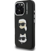Karl Lagerfeld Grained PU K&CH Heads Case for iPhone 16 Pro Max Black - (KLHCP16XPSFDHPK)