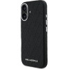 Karl Lagerfeld Grained PU Repeated Logo MagSafe Case for iPhone 16 Black - (KLHMP16SPGKLFOFK)