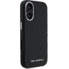 Karl Lagerfeld Grained PU Repeated Logo MagSafe Case for iPhone 16 Black - (KLHMP16SPGKLFOFK)