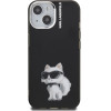 Karl Lagerfeld IML Aquarelle Choupette Case for iPhone 15 Black - (KLHCP15SHMCHAQK)