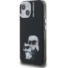 Karl Lagerfeld IML Aquarelle Karl and Choupette Case for iPhone 15 Black - (KLHCP15SHMKCAQK)