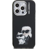Karl Lagerfeld IML Aquarelle Karl and Choupette Case for iPhone 15 Pro Black - (KLHCP15LHMKCAQK)
