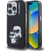 Karl Lagerfeld IML Aquarelle Karl and Choupette Case for iPhone 15 Pro Max Black - (KLHCP15XHMKCAQK)