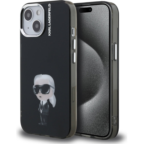 Karl Lagerfeld IML Aquarelle Karl Case for iPhone 15 Black - (KLHCP15SHMKIAQK)