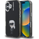 Karl Lagerfeld IML Aquarelle Karl Case for iPhone 16 Black - (KLHCP16SHMKIAQK)