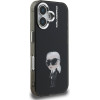 Karl Lagerfeld IML Aquarelle Karl Case for iPhone 16 Black - (KLHCP16SHMKIAQK)
