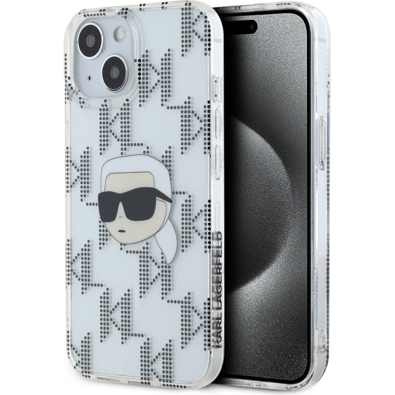Karl Lagerfeld IML Electroplated Karl Head Case for iPhone 15 Transparent - (KLHCP15SHKLPKHT)