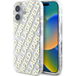 Karl Lagerfeld IML Electroplated Repeated Logo Case for iPhone 16 Gold - (KLHCP16SHKFOEMD)