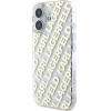 Karl Lagerfeld IML Electroplated Repeated Logo Case for iPhone 16 Gold - (KLHCP16SHKFOEMD)