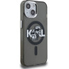 Karl Lagerfeld IML Glitter Karl and Choupette Sketch MagSafe Case for iPhone 15 Black - (KLHMP15SHGKCGKBK)