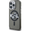 Karl Lagerfeld IML Glitter Karl and Choupette Sketch MagSafe Case for iPhone 15 Pro Black - (KLHMP15LHGKCGKBK)