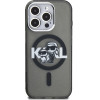 Karl Lagerfeld IML Glitter Karl and Choupette Sketch MagSafe Case for iPhone 15 Pro Max Black - (KLHMP15XHGKCGKBK)