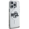 Karl Lagerfeld IML Glitter Karl and Choupette Sketch MagSafe Case for iPhone 15 Pro Max Transparent - (KLHMP15XHGKCGKBT)