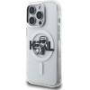Karl Lagerfeld IML Glitter Karl and Choupette Sketch MagSafe Case for iPhone 15 Pro Transparent - (KLHMP15LHGKCGKBT)