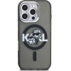 Karl Lagerfeld IML Glitter Karl and Choupette Sketch MagSafe Case for iPhone 16 Pro Max Black - (KLHMP16XHGKCGKBK)