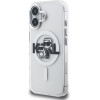 Karl Lagerfeld IML Glitter Karl and Choupette Sketch MagSafe Case for iPhone 16 Transparent - (KLHMP16SHGKCGKBT)