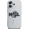 Karl Lagerfeld IML Glitter Karl and Choupette Sketch MagSafe Case for iPhone 16 Transparent - (KLHMP16SHGKCGKBT)