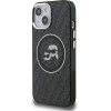 Karl Lagerfeld IML K&CH Heads Repeated Logo MagSafe Case for iPhone 15 Black - (KLHMP15SHMKBKCHK)