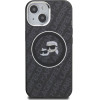 Karl Lagerfeld IML K&CH Heads Repeated Logo MagSafe Case for iPhone 15 Black - (KLHMP15SHMKBKCHK)